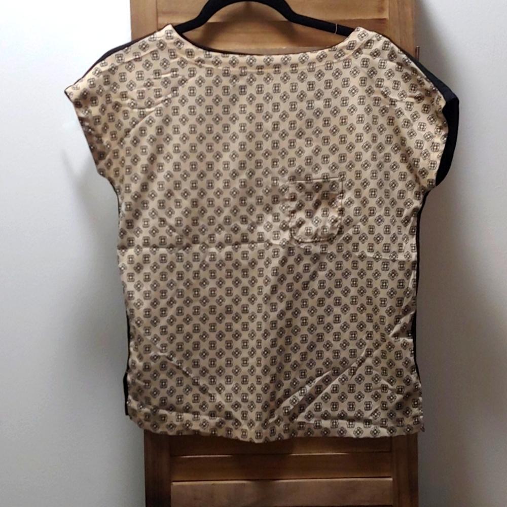 VanHeusen blouse, black back and gold front